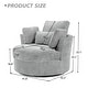 preview thumbnail 15 of 80, Upholstered Accent Swivel Barrel Armchair Club Chair with Pillows