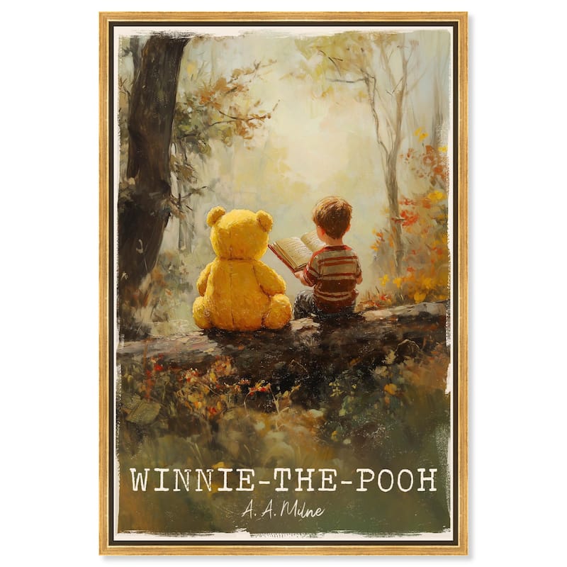 Classic Winnie the Pooh Canvas by Art Remedy - 16" x 24" - Gold