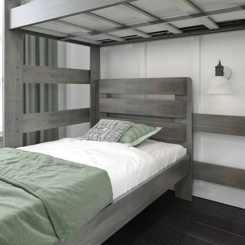 Max and Lily Farmhouse Twin over Twin L-Shaped Bunk Bed