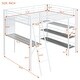 preview thumbnail 3 of 12, Full Size Metal Loft Bed with 3 Layers of Shelves, Desk and Whiteboard