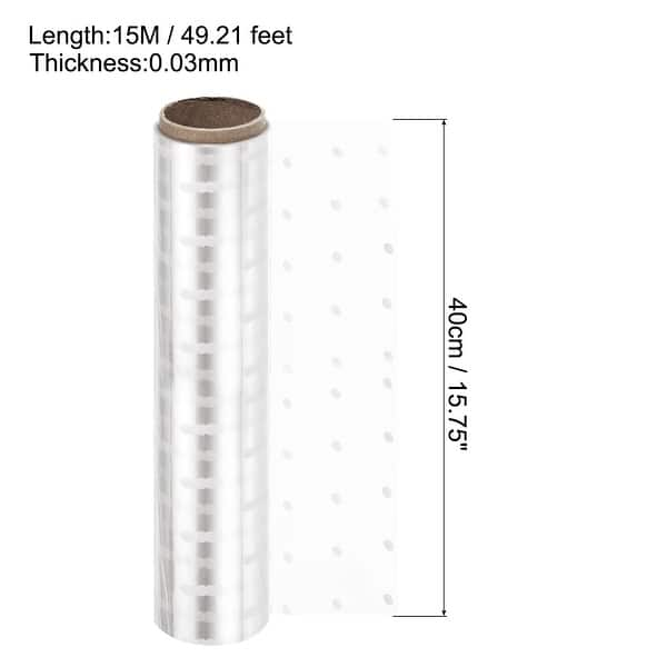 Cellophane Wrap Roll Wrapping Paper White Polka Dots 49ft x 16in 3 Mil ...