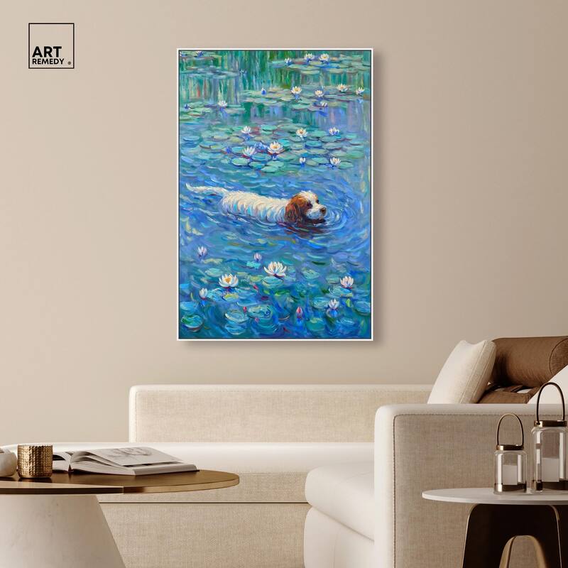 Lily Lagoon III Canvas by Art Remedy