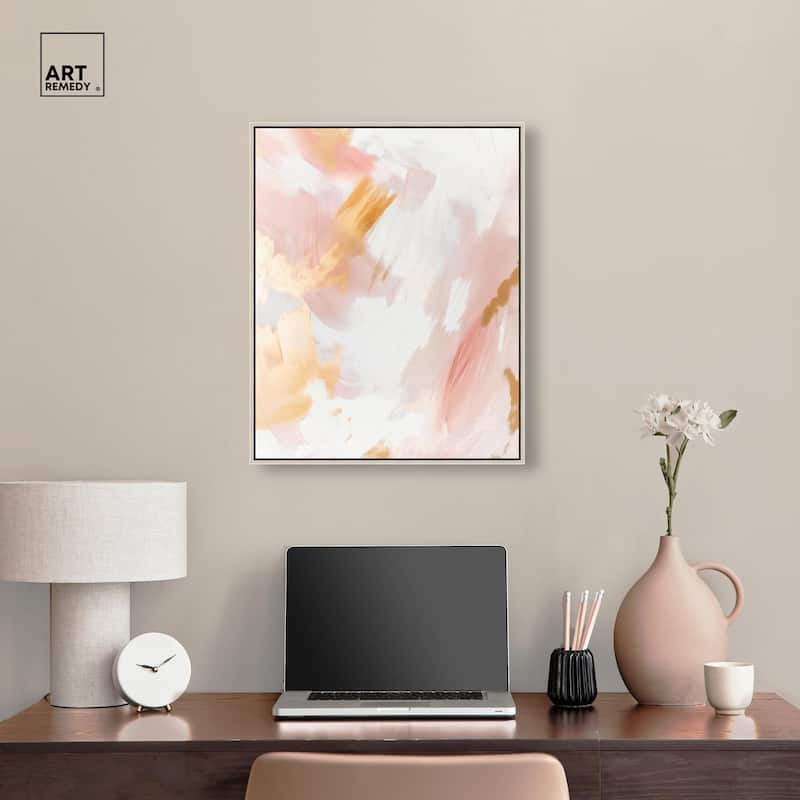 Rose Gold Veil III Canvas by Art Remedy