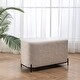 preview thumbnail 12 of 44, WOVENBYRD 32" Modern Decorative Bench with metal base Tan