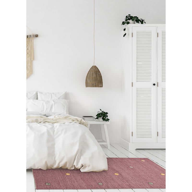 ECARPETGALLERY Flat-Weave Marrakech Dark Magenta Wool Kilim - 3'3 x 5'3