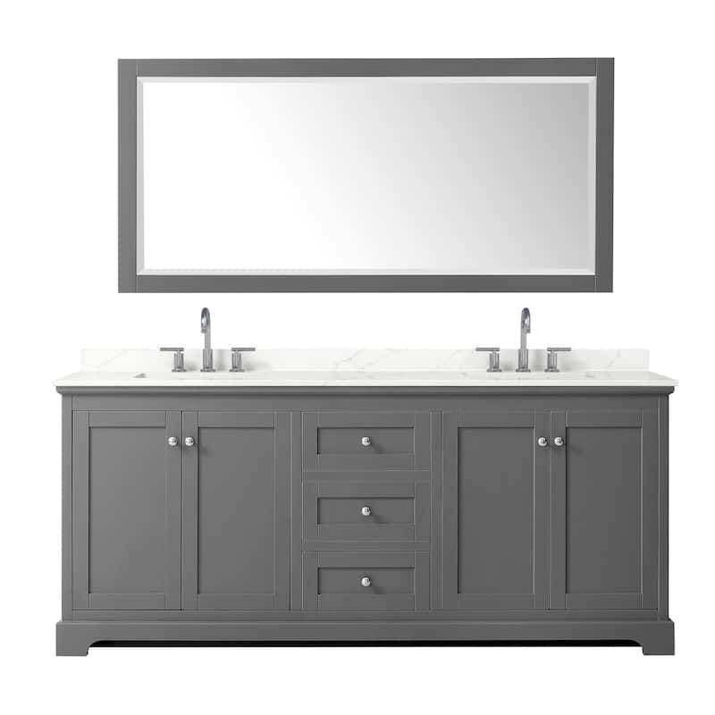 Wyndham Collection WCV232380D-QTZ-US3M70 Avery 80" Free Standing