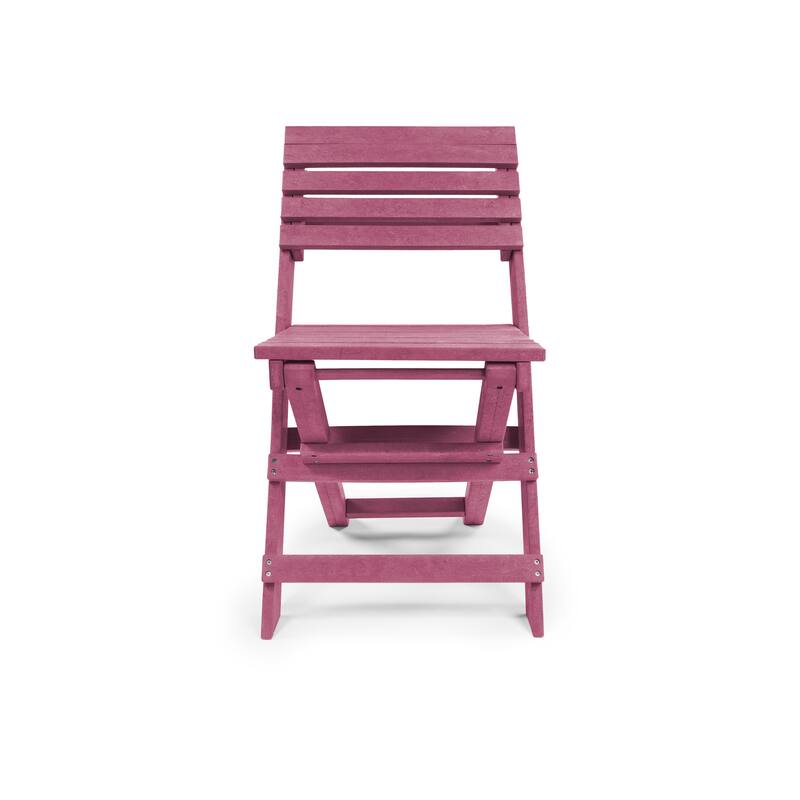 Las Cabos Fully Assembled All-Weather Recycled HDPE Outdoor Folding Bistro Chair