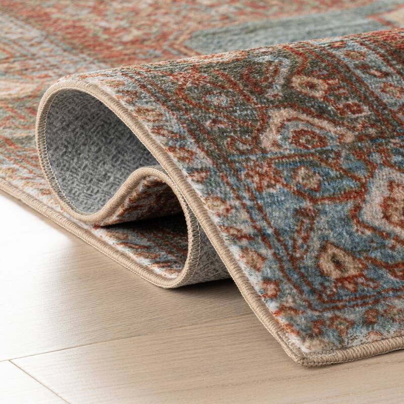 Nuloom Audra Medallion Washable Area Rug