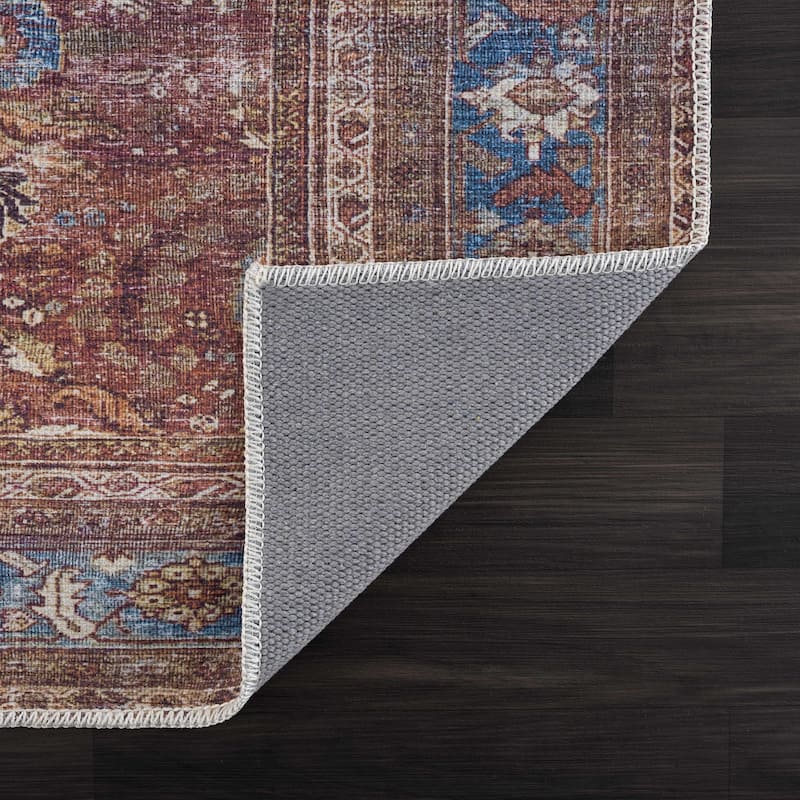 Hauteloom Georgia Machine Washable Persian Oriental Traditional Area Rug