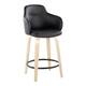 Option Black Faux Leather/Natural/Black Metal