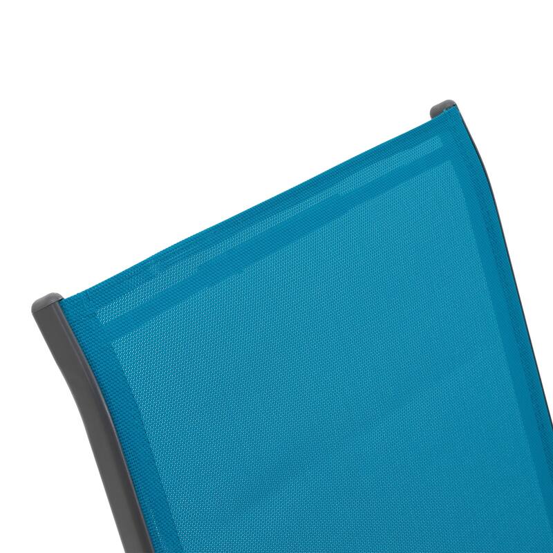 8 Piece Patio Chairs, Camping Chairs with Breathable Textilene Fabric, Set of 2 Chairs with Armrest High Backrest for Garden