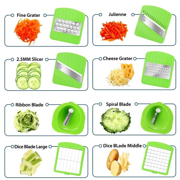 Vegetable Chopper Food Chopper Veggie Chopper Onion Chopper Kitchen Vegetable Slicer With Container Salad Cutter Multi All-in-1 Kitchen Gadgets Cheese Grater Includes Hand Guards And Gloves