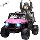 preview thumbnail 1 of 21, 12V Kids Ride On Car Truck w/Parent Remote Control Pink