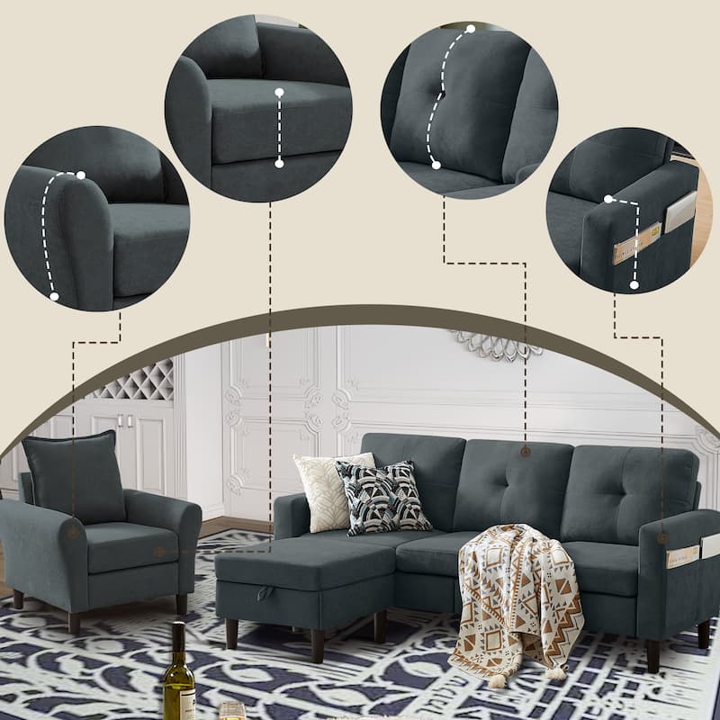 3 Pieces Living Room Sets