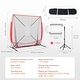 preview thumbnail 7 of 5, 5x5 ft Baseball Softball Practice Net with Bow Frame, Carry Bag, Strike Zone, Ball, Batting Tee - 5*5 feet