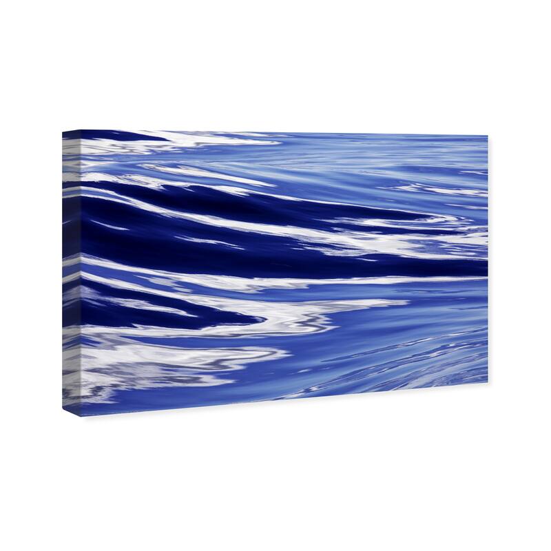 Wynwood Studio Coastal David Fleetham - Ocean Surface Abstract II Blue and Nautical & Coastal Wall Art Canvas Print