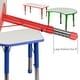 preview thumbnail 13 of 41, 23.625"W x 47.25"L Plastic Adjustable Activity Table-School Table for 6