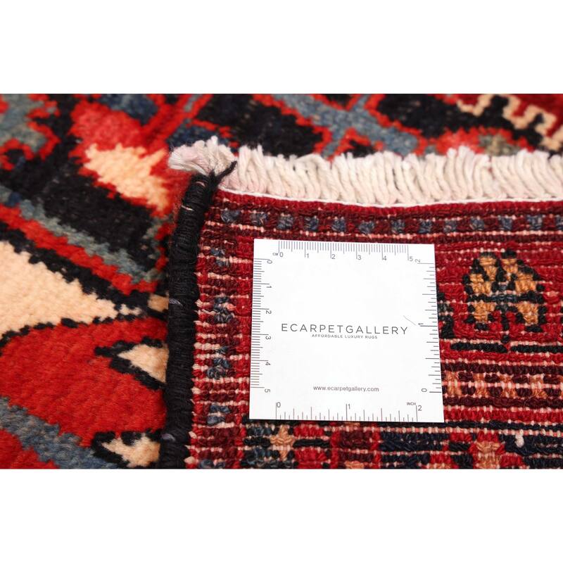 ECARPETGALLERY Hand-knotted Anatolian Vintage Dark Navy, Red Wool Rug - 4'10 x 9'11