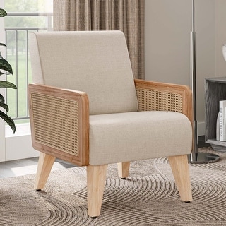 BELLEZE Kensington Accent Armchair w/ Solid Wood Frame