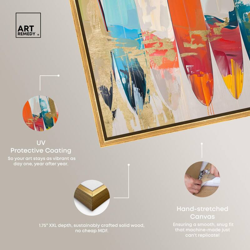 Surfboard Horizons II Canvas by Art Remedy