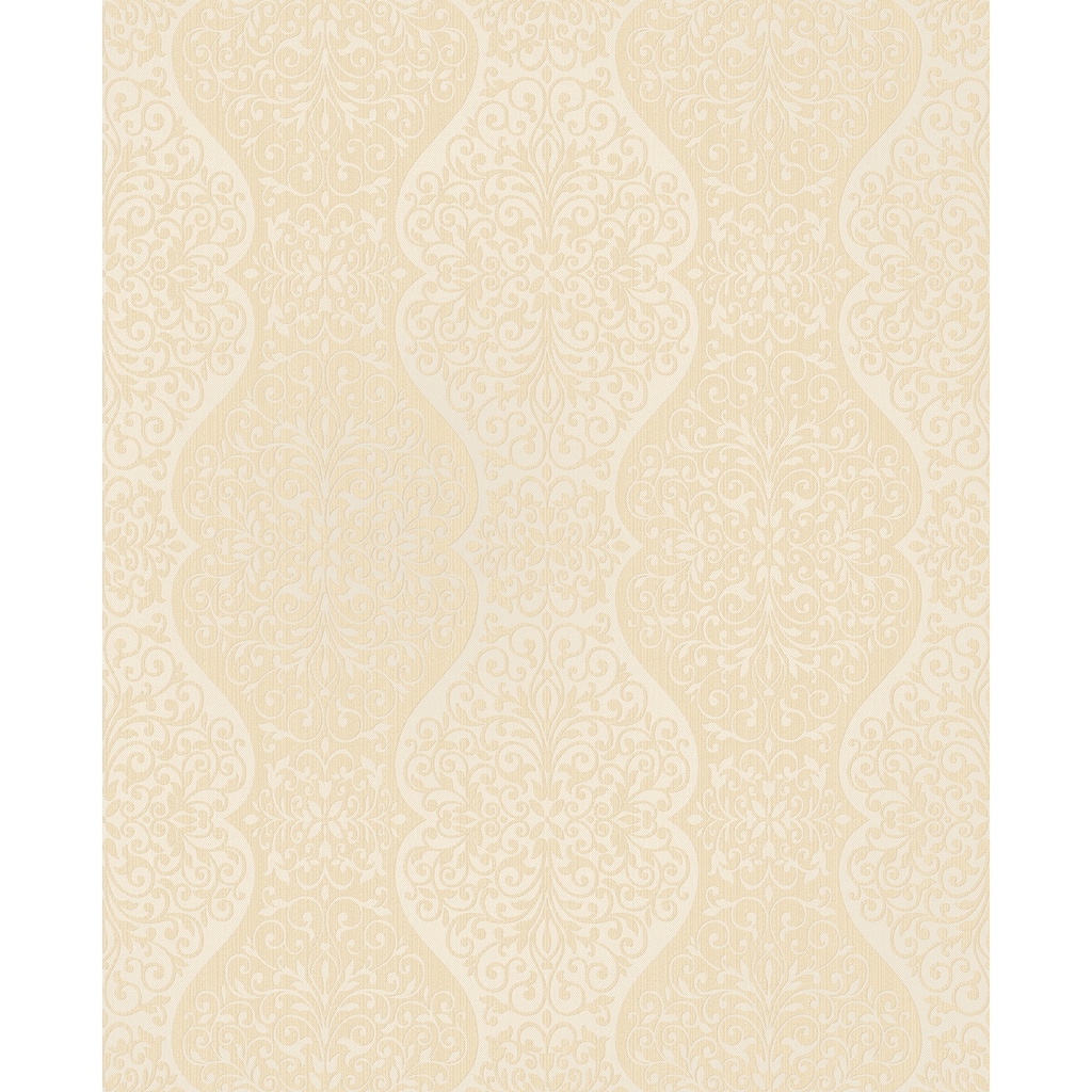 Decorline Cadence Gold Scroll Wallpaper - 20.5in x 396in x 0.025in