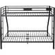preview thumbnail 3 of 3, Metal Twin XL/Queen Bunk Bed, Black Sand