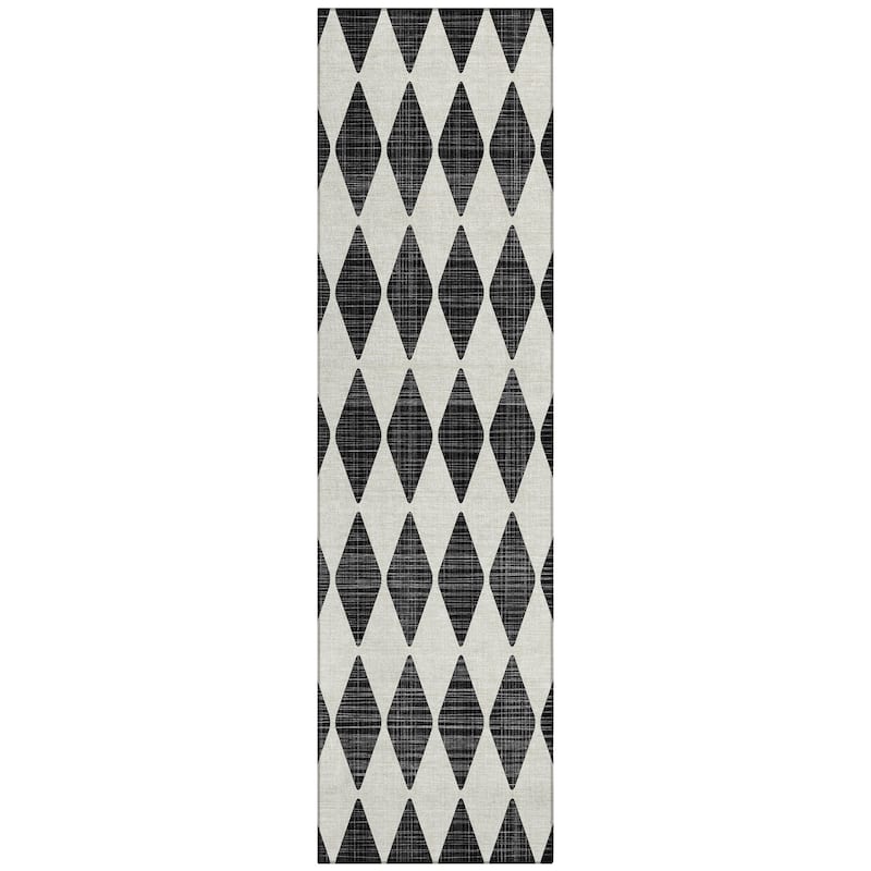 Machine Washable Indoor/ Outdoor Chantille Argyle Rug