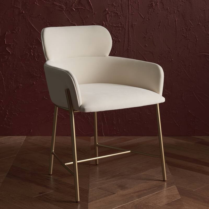 SAFAVIEH Couture Zuhal Dining Chair (Fully Assembled) - 21.9" W x 20.7" L x 30.1" H - 22Wx21Dx30H
