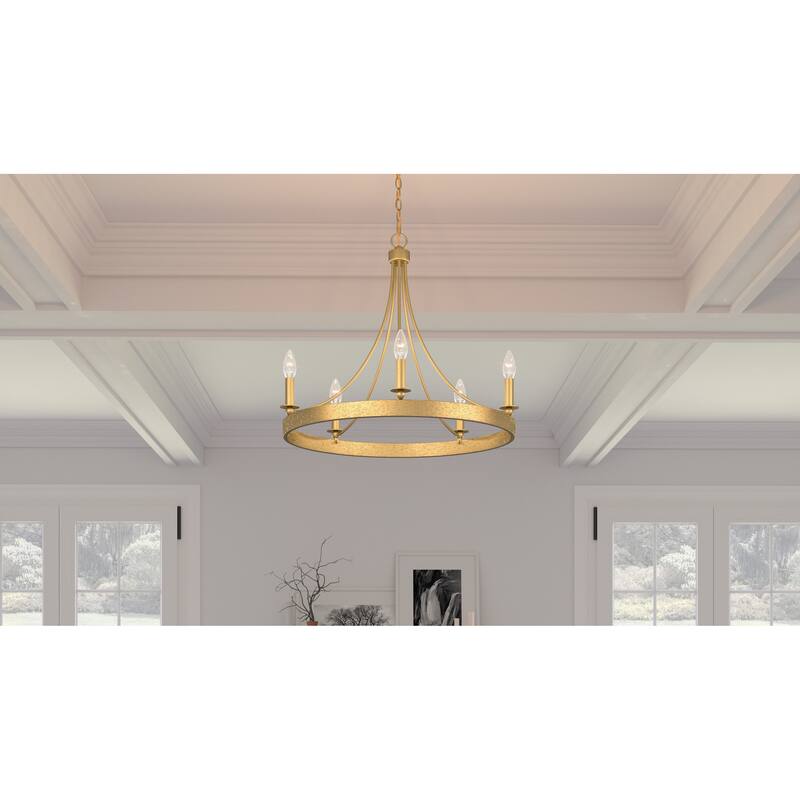 Aspyn 5-Light Light Gold Chandelier - Light Gold