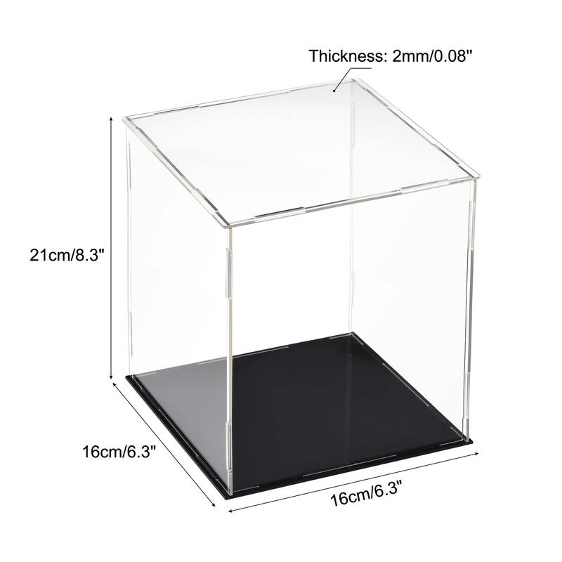 Acrylic Display Case Box Dustproof Showcase Cube Collectibles Show Box - 5.9x5.9x7.9 inch