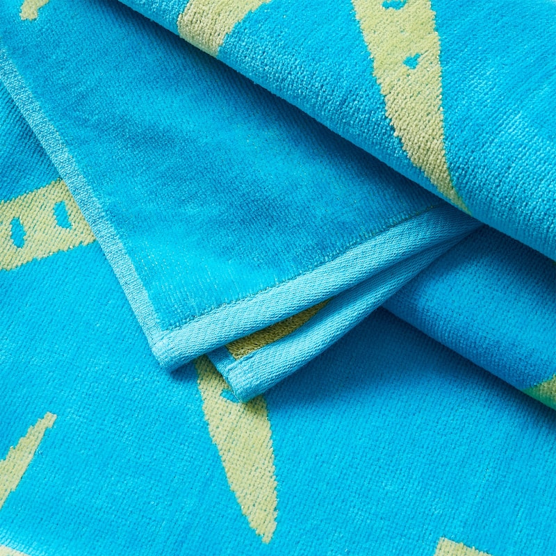 Linery & Co. 100% Cotton Jacquard 2 Pack Summer Beach Towels