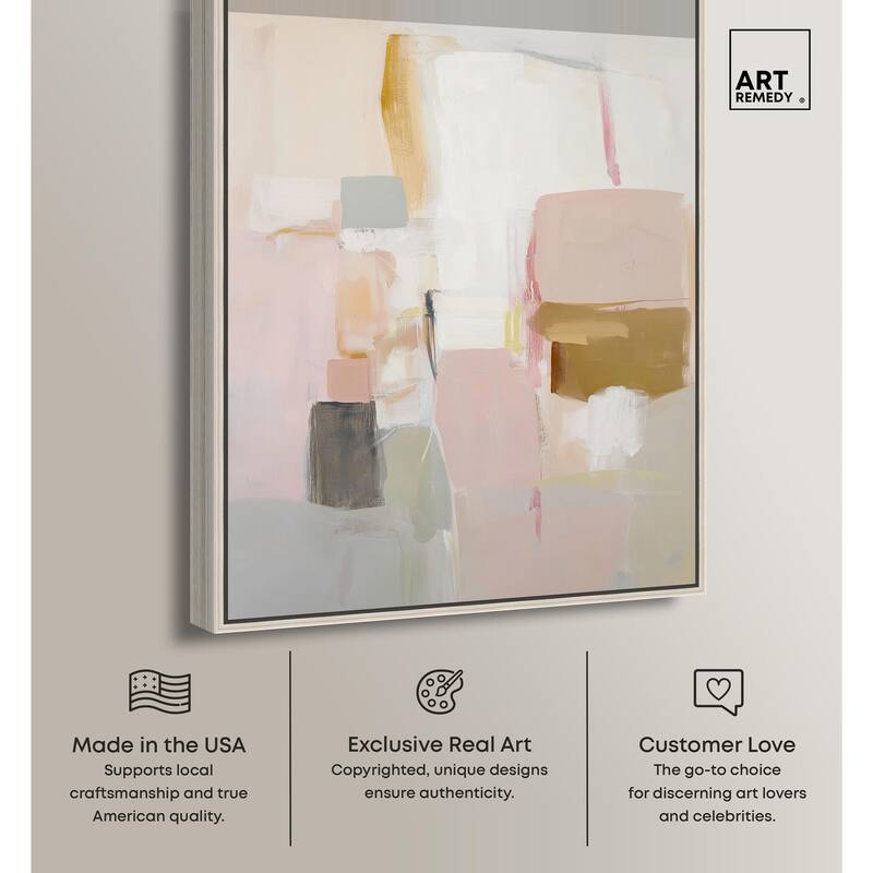 Apricot Cream I Canvas by Art Remedy