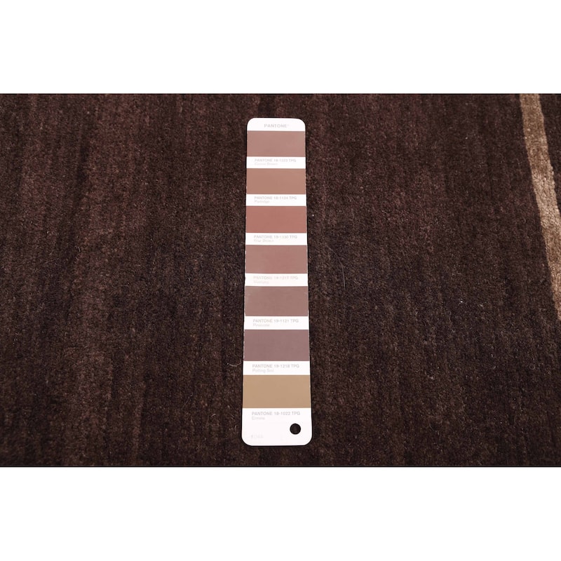 ECARPETGALLERY Hand-knotted Opulence Dark Brown Silk, Wool Rug - 8'1 x 10'1