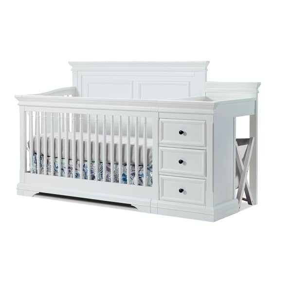 slide 2 of 10, Sorelle Furniture Portofino Crib & Changer White