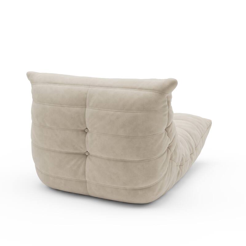 Suede Lazy Floor Accent Bean Bag Caterpillar Sofa for Living Room