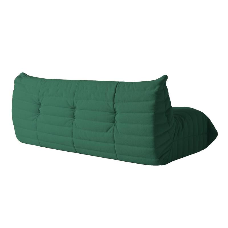 69 Inch Armless Teddy Fabric Soft Sofa Modern Couch