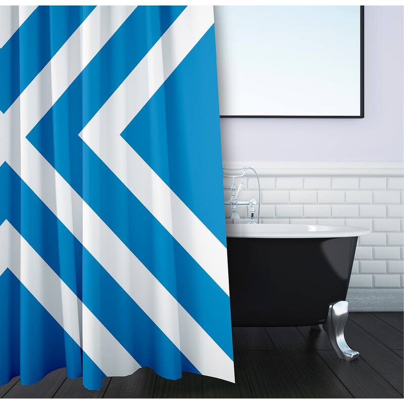 X' Stripes Pattern Shower Curtain