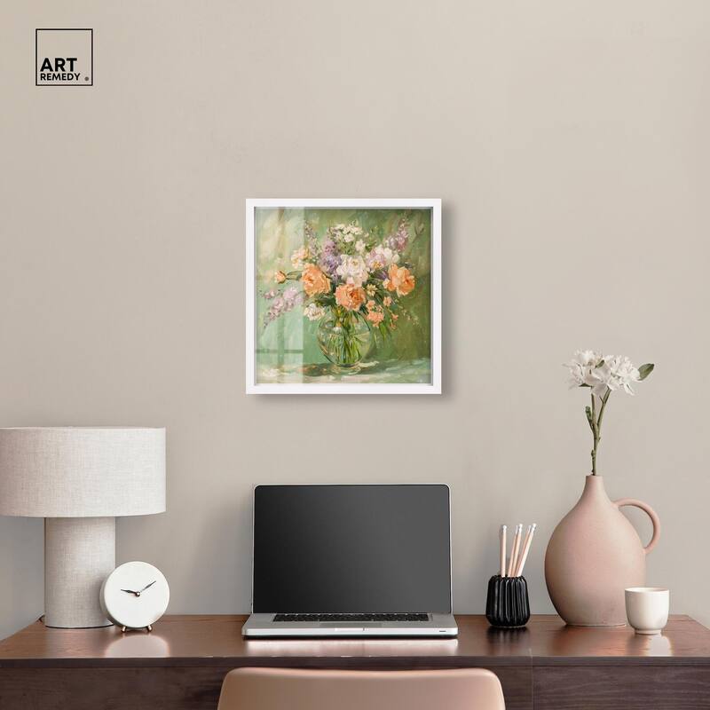 Vase and Greenery Shadowbox by Art Remedy