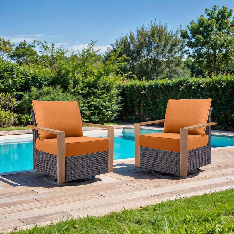 Pocassy 22"x24"x6" Inch Thick Cushions Pillows Indoor Outdoor Cushion 4 Set