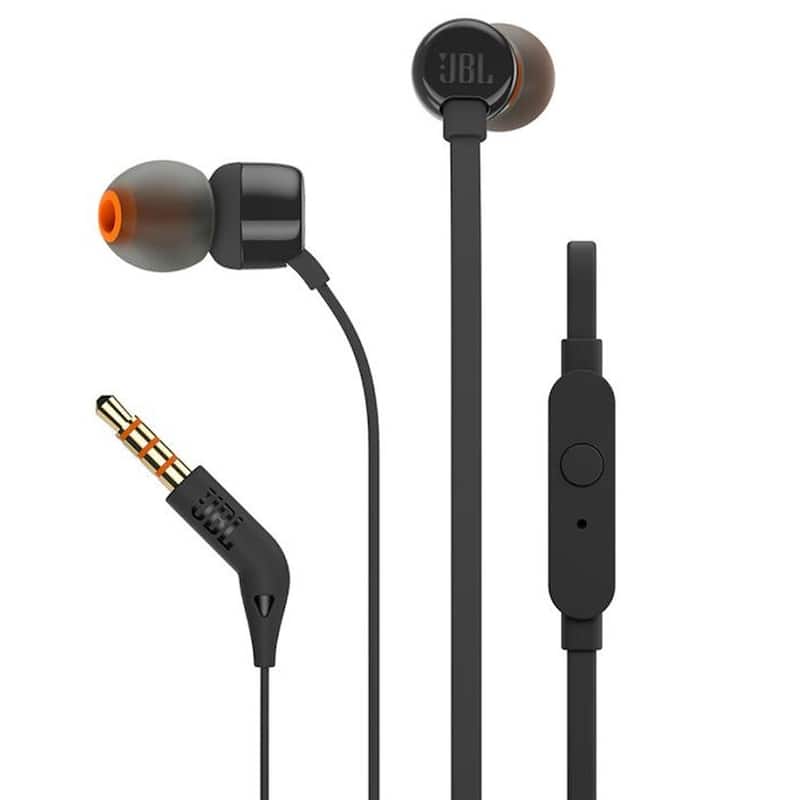 JBL Clip 4 Portable Bluetooth Waterproof Speaker (Squad) + Waterproof Neoprene Medium Lens Pouch + JBL T110 in Ear Headphones