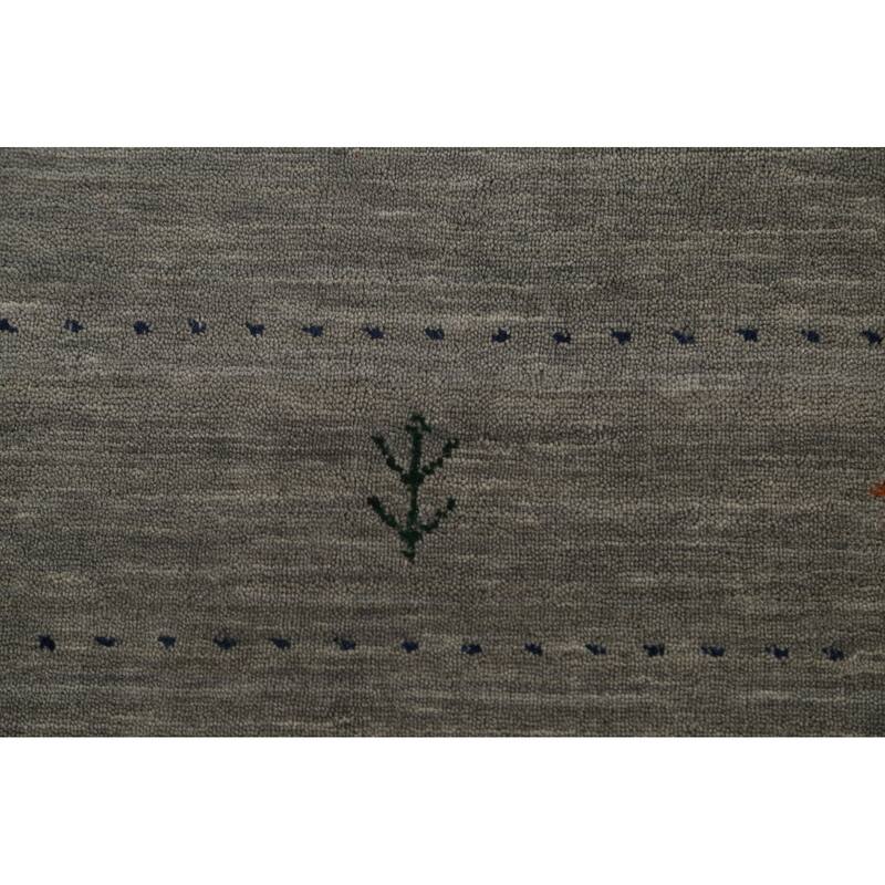 Tribal Gabbeh Indian Area Rug Handmade Wool Carpet - 7'10"x 9'8"