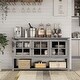 preview thumbnail 18 of 29, Furniture of America Wins Modern Farmhouse 5-shelf Buffet Table