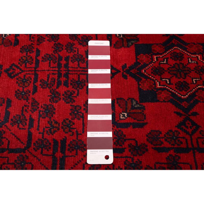 ECARPETGALLERY Hand-knotted Finest Khal Mohammadi Red Wool Rug - 4'0 x 6'1
