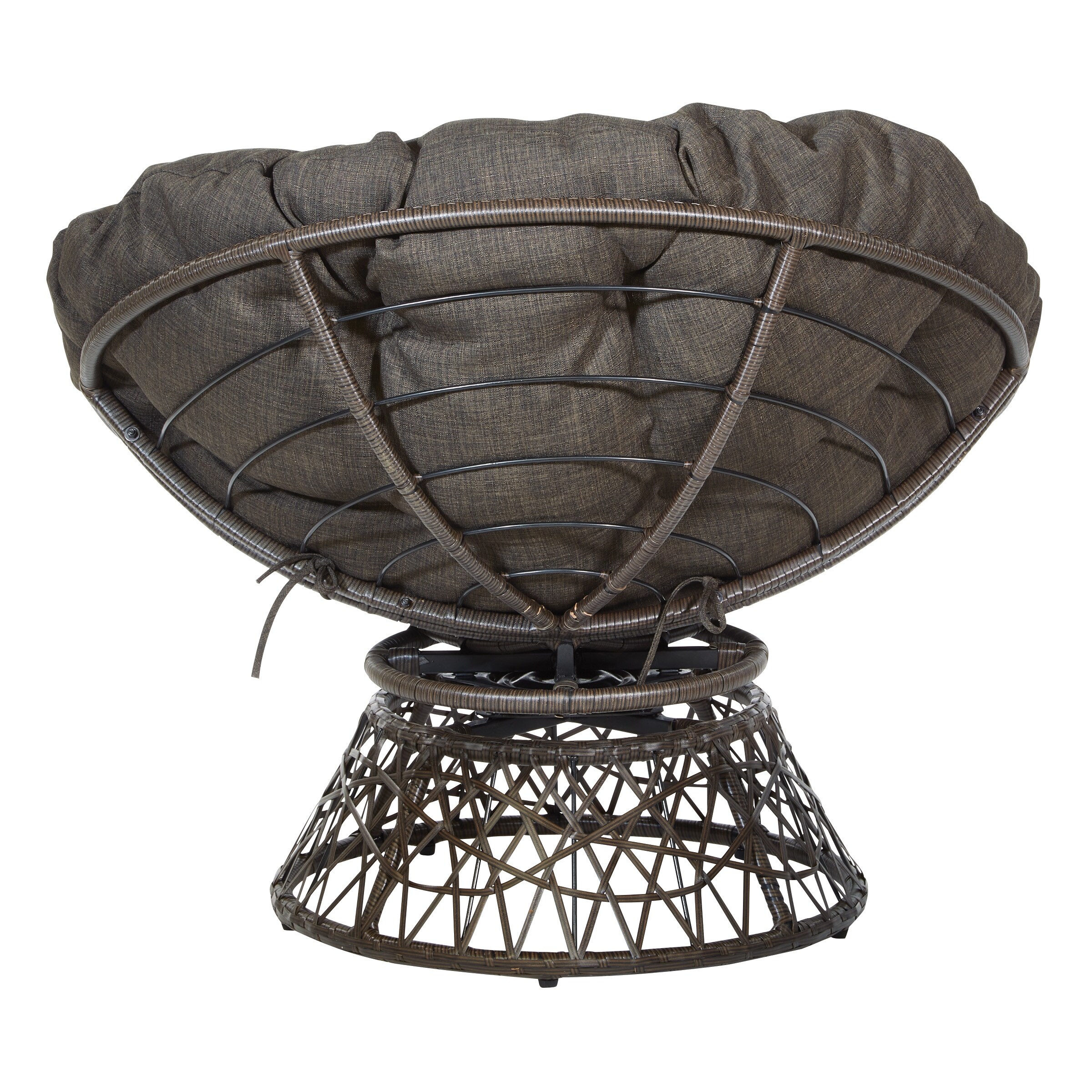 The Curated Nomad Avoca Woven Wicker Papasan Chair On Sale Bed