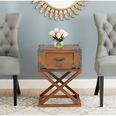 SAFAVIEH Dunstan Autumn Leaf Accent Table - 18.9" x 15" x 25.6"