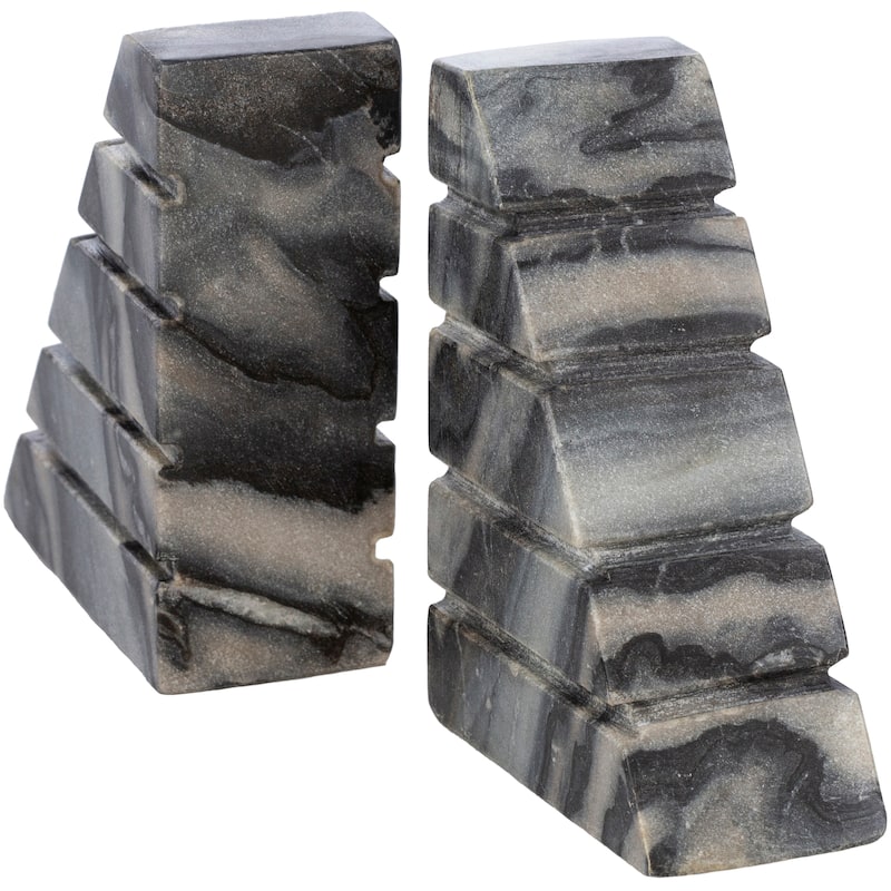 Artistic Weavers Metz Carved Modern Stone Book Ends (2 Pieces)