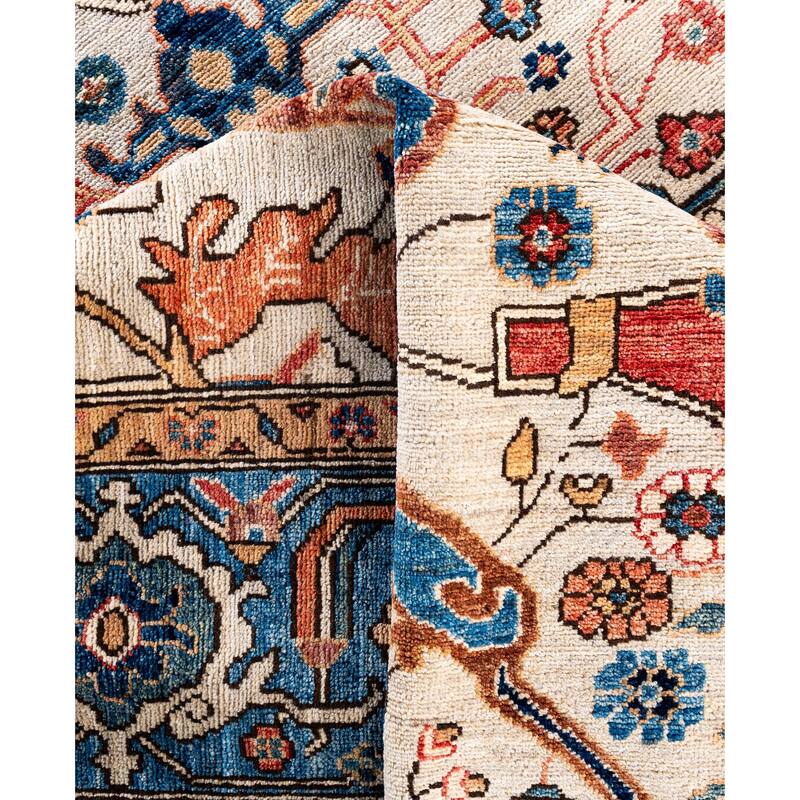 Serapi One-of-a-Kind Hand-Knotted Area Rug - Ivory - 7' 11" x 9' 10"