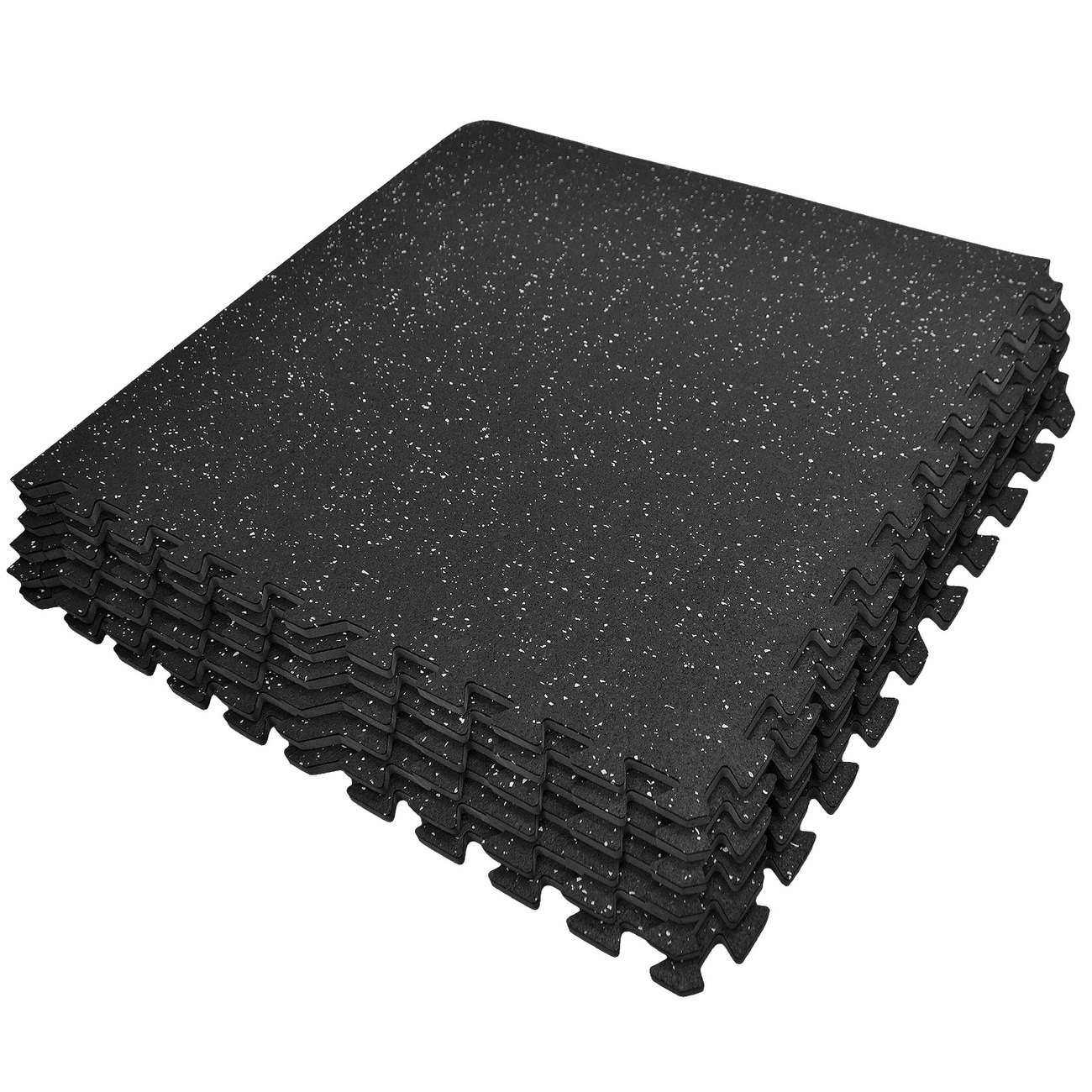 Puzzle Exercise Mat High Density Interlocking Gym Tiles (Grey Dots)