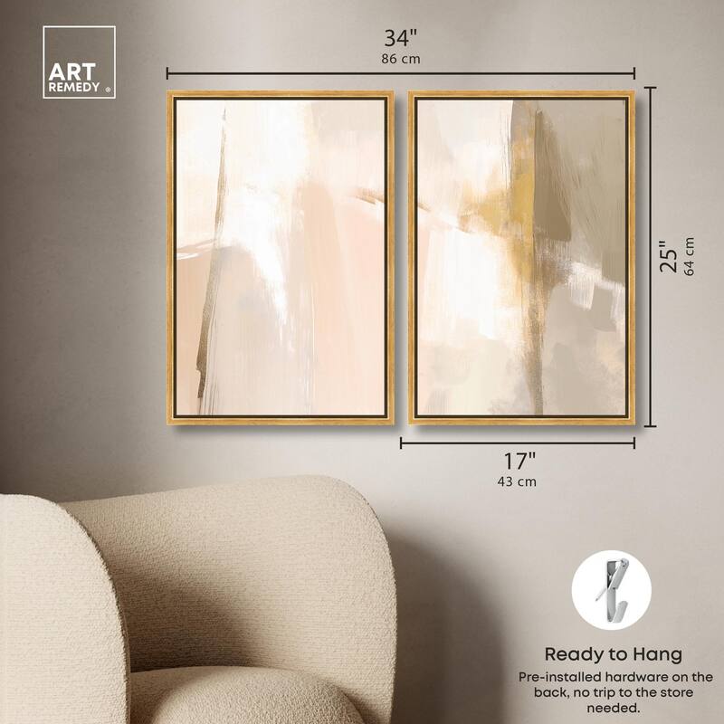 Meditative Hues II Canvas Set of 2 by Art Remedy