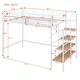 preview thumbnail 7 of 23, Twin Metal Loft Bed with Storage Ladder & Upper Grid Shelf - 250LB Capacity